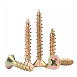 Hardened Fiber Self-Tapping Screws Screw Come on. Screw Yellow Zinc-Plated Dry wall. Cross-Recessed Countersunk Head Cabinet Furniture Come on. Screw M3.5M4M5