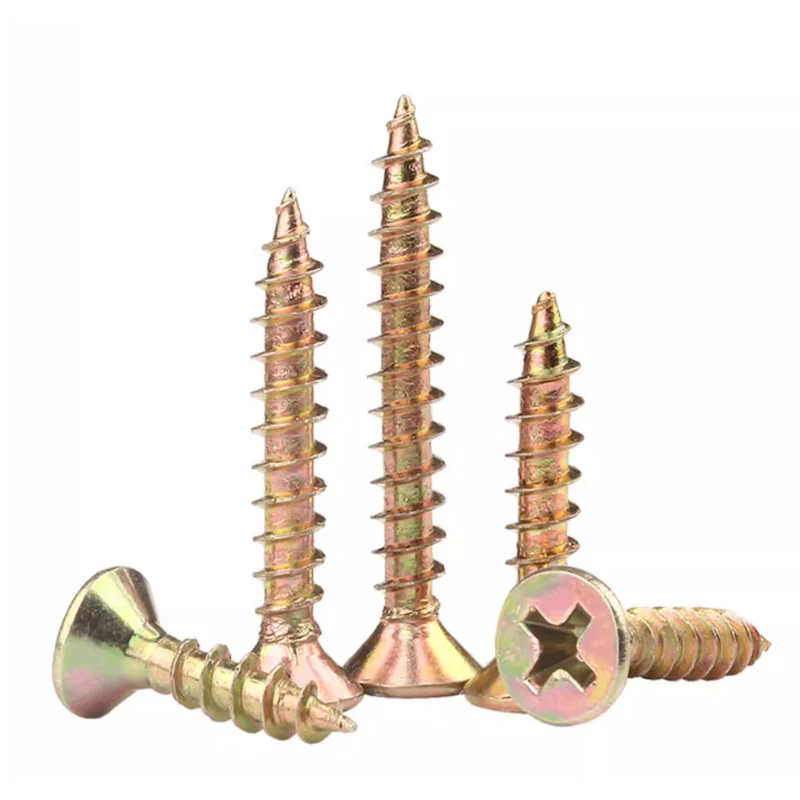 Hardened Fiber Self-Tapping Screws Screw Come on. Screw Yellow Zinc-Plated Dry wall. Cross-Recessed Countersunk Head Cabinet Furniture Come on. Screw M3.5M4M5