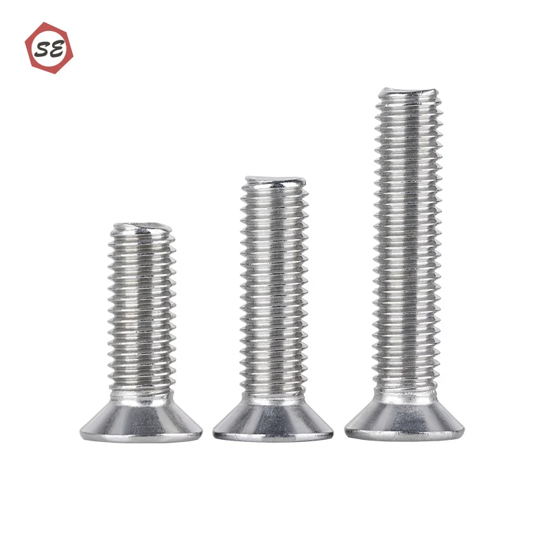 Imperial 304 Stainless Steel Flat Head Fine Thread Cross-Recessed Countersunk Head Screws American Standard Coarse Thread 2#-3/8