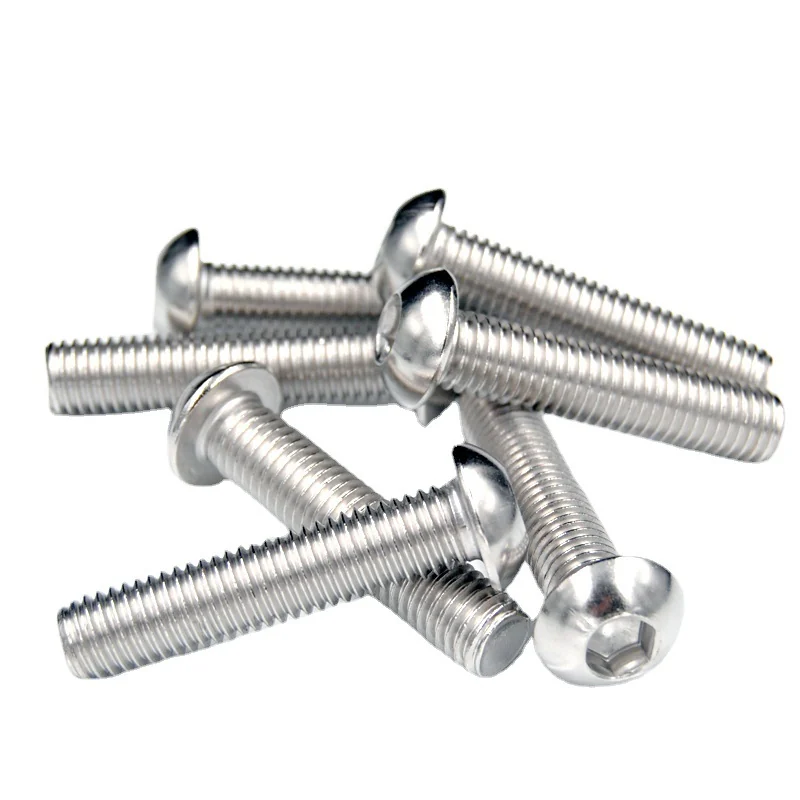 Button Head Hex Socket Screws Pan Head Hex Socket Screws Mushroom Head Screws ISO7380Umbrella Type Bolts 304 Stainless Steel