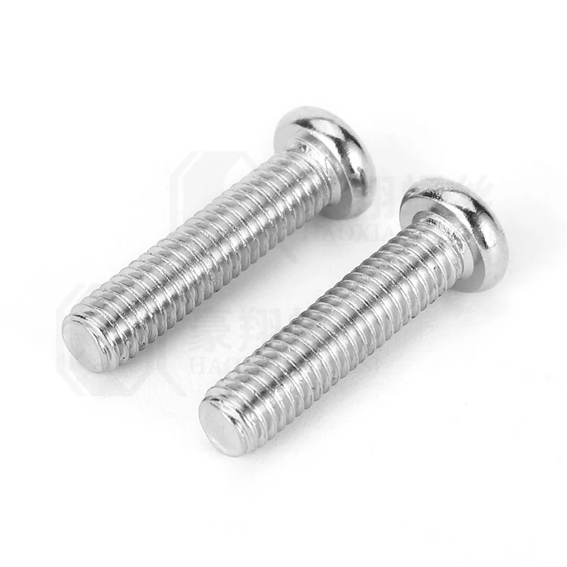 304 Stainless Steel Round Head Cross-Recessed Pan Head Screws Pan Head Cross-Recessed Screws Round Head Machine Thread Bolts Cross-Recessed Shit. Small Screws M3M4M5