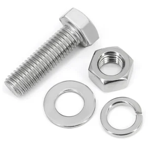 304 Stainless Steel Hex Head Bolts Screws Nuts Fastener Kits Flat Spring Washers M4M5M6M8M10M12