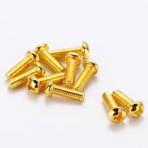 Copper-Plated Cross-Recessed Machine Screws Round Head Screws M3M4M5M6Kim. Color Screws Lighting Round Head Cross-Recessed Machine Thread Screws Threaded Rods