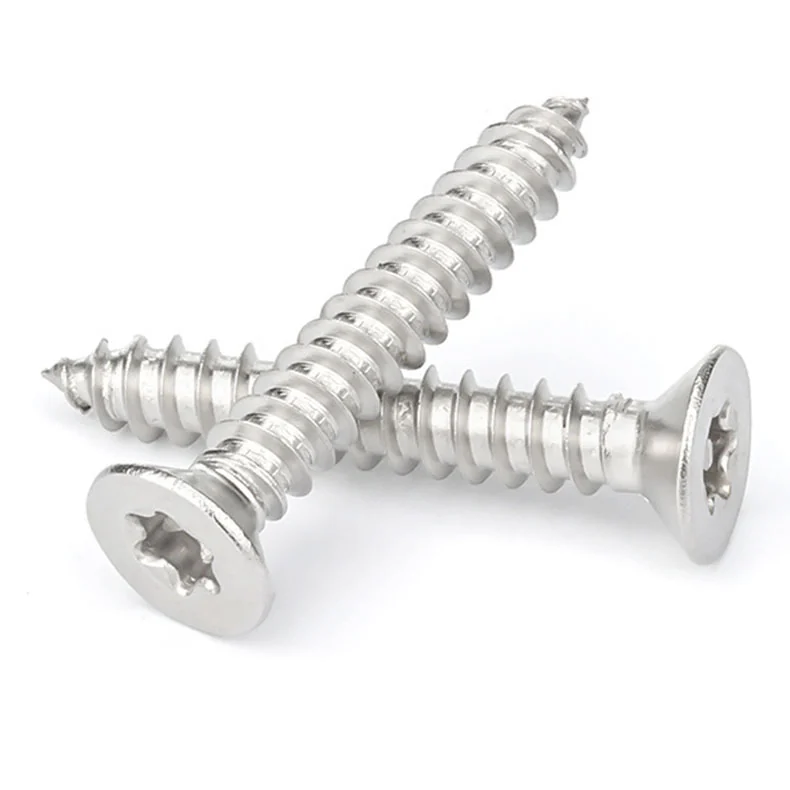 304 Stainless Steel Hexalobular Countersunk Head Self-Tapping Screws Star-Shaped Recess Countersunk Head Self-Tapping Screw Flower Countersunk Head Self-Tapping Screw M2-M6