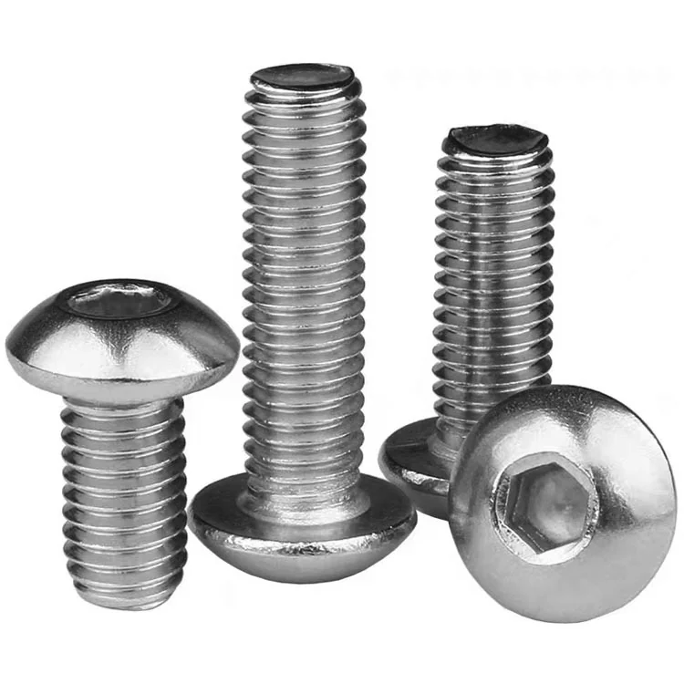 201 Stainless Steel Button Head Hex Socket Screws GB7380 Pan Head Mushroom Head Truss Head
