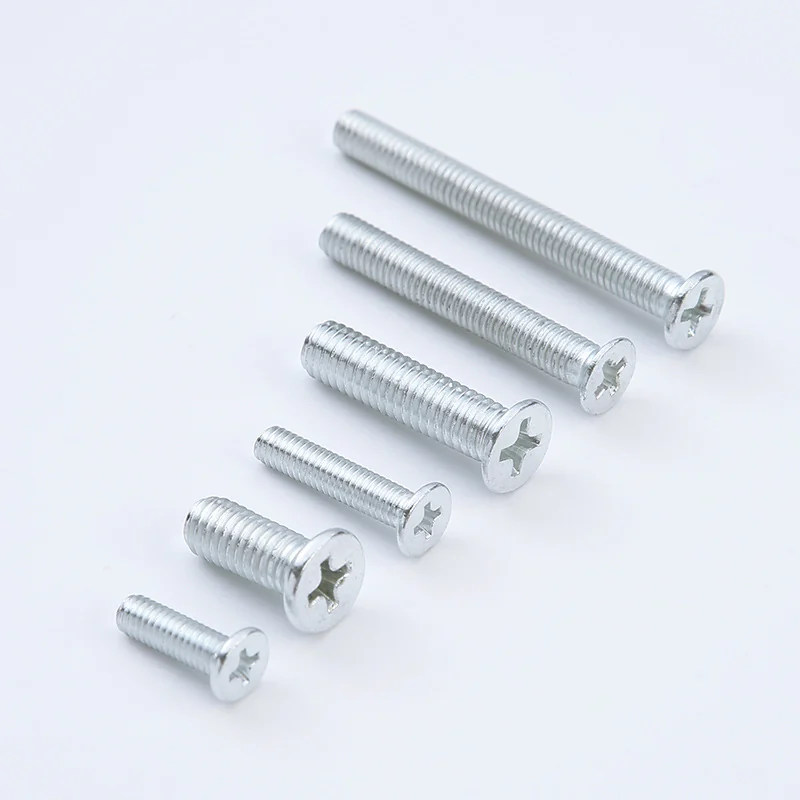 Cross-Recessed Countersunk Head Screws Cross-Recessed Screws Carbon Steel Zinc-Plated Flat Head Screws M3M4M5M6More