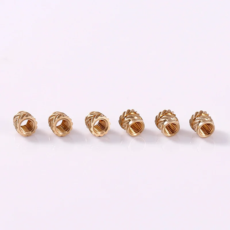 3604 Copper Heat-Set Threaded Inserts Injection-Molding Copper Nuts Diagonal Knurl Copper Insert Pieces Knurled Nuts Imperial Knurled Copper Nut Copper Insert Enter