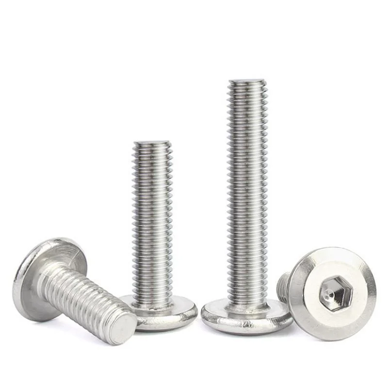 304 Stainless Steel Flat Head Chamfered Hex Socket Screws Countersunk Head Internal Hex Furniture M2M3M4M5M6