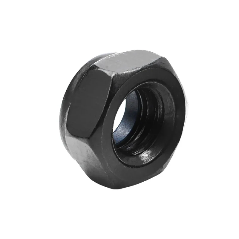 304 Stainless Steel Black Lock Nuts Nylon Hex Carbon Steel M3M4M5M6M8