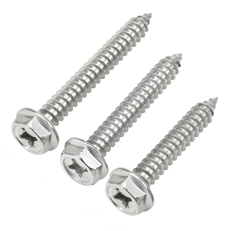 Flange Cross-Recessed Self-Tapping Screws 304 Stainless Steel m8m5.5m4.2Diaphragm Hex Head Self-Tapping Screw GBWA