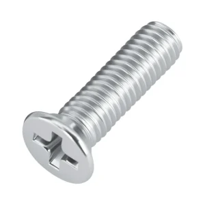Carbon Steel Machine-Thread Cross-Recessed Countersunk Head Screws KM White Zinc-Plated Flat Head Chinese National Standard m2m2.5m3m4m5m6m8