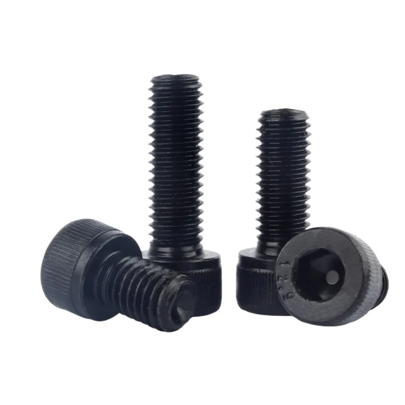 Grade 12.9 Carbon Steel Black Machine-Thread Socket Head Cap Screws M1.4-M4