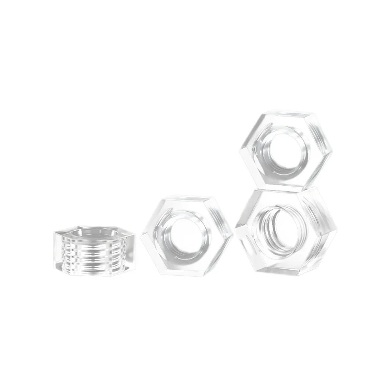 PC Transparent Hex Nuts m2m3m4m5m8 Hexagonal Form Insulating Plastic Hex Nuts