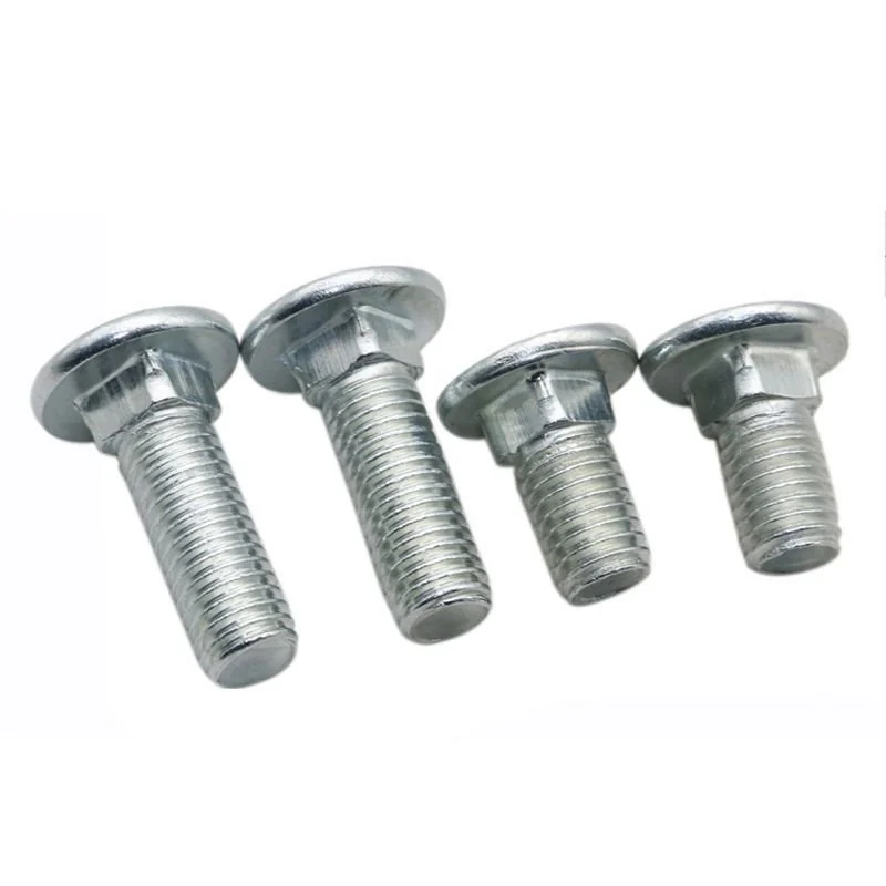 4.8Level Carriage Bolts Zinc-Plated Bolt Bridge Shelving Bolts Flat Head Button Head Chinese National Standard Large Truss Head Extra Solid
