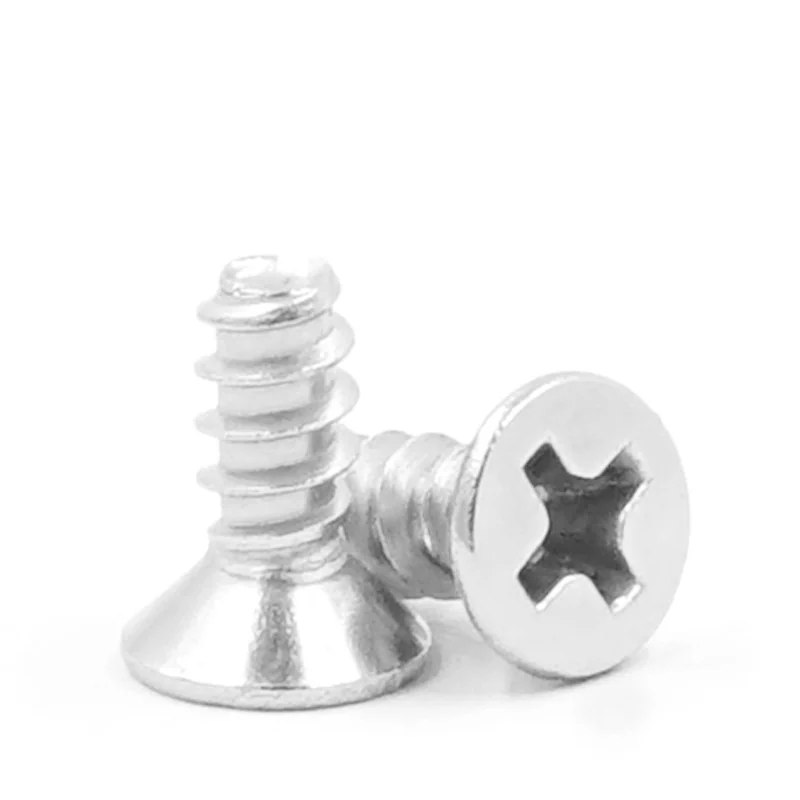 304 Stainless Steel Flat Head Flat End Self-Tapping Miniature KB Cross-Recessed Countersunk Head Self-Drilling Screws