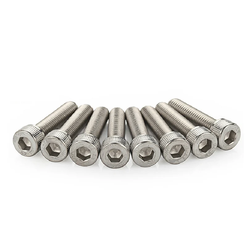 304 Stainless Steel Knurled Socket Head Cap Screws Metric Thread Chinese National Standard M1.4-M6