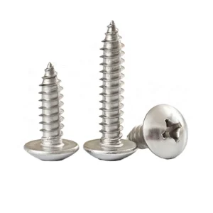 Mu Jin.201 Stainless Steel Cross-Recessed Large Truss Head Self-Tapping Screws / Wood Screws M3-M5 / GB407 Screws
