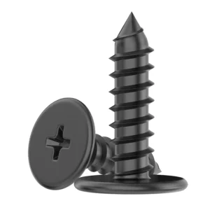 304 Stainless Steel Plated Black Zinc Large Flat Head Cross-Recessed Thin Head Self-Tapping Screws M2-M6 CA Flat Head