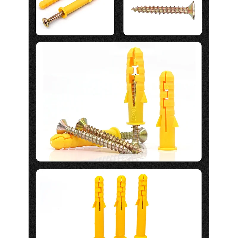 Plastic Expansion Anchor Plastic Expansion Screws Wall Mounting Nylon Expansion Bolts Expansion Screw Wall Plugs Group Sleeve M6M8