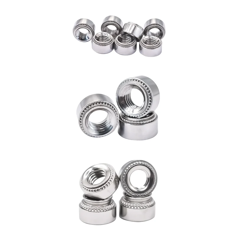 304 Stainless Steel Self-Clinching Nuts Carbon Steel Plated Blue-White Zinc-Plated CLS-M2/M12 Press Plate