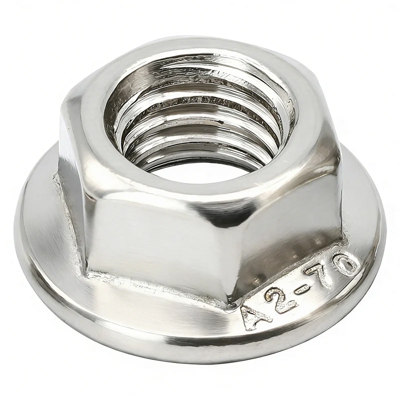 304 Stainless Steel Flange Nuts With Tooth Anti-Slip Flanged Zinc-Plated Hex Flange M4M5M6M8M10