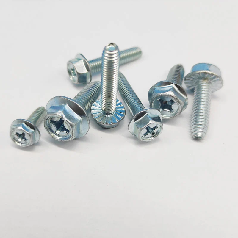 Flanged Cross-Recessed Trilobular Thread With Tooth Hex Head Flange Trilobular Thread Screws Self-Tapping Screws Lock Screws M4M5M6M810