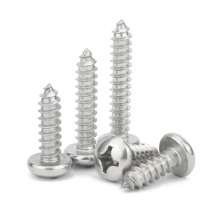 304 Stainless Steel Cross-Recessed Pan Head Round Head Self-Tapping Screws M1-M6.3 Wood GB845