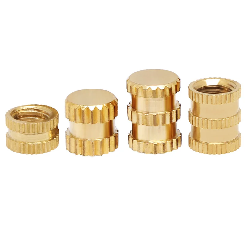 Copper Threaded Inserts Injection-Molding Knurled Nuts Through Hole Knurled Copper Nut Through Threaded Copper Insert Pieces Embedded Copper Insert Pieces Straight through. Copper Nuts