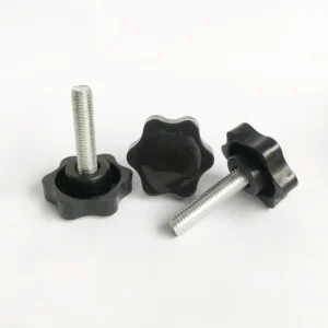 Hexalobular Adjustable Thumb Screws Plastic Knob Handle Plastic Head Handle Hex Star Zinc-Plated