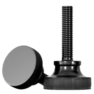 GB834 Black Plated Zinc High Head Knurled Shoulder Thumb Adjustable Thumb Screws m6 Large Head m8