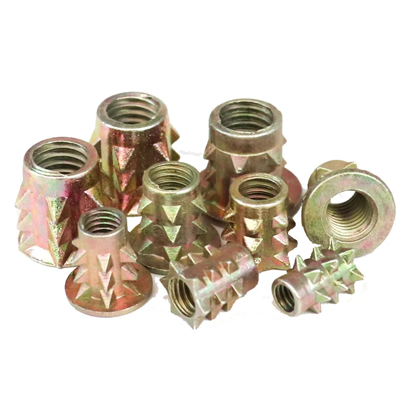 Zinc Alloy Stab Nut Furniture With Washer Pointed Stab Nuts No Suke. Embedded Nuts Internal Insert Nuts M4—M6
