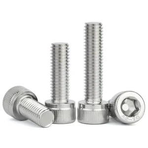 304 Stainless Steel Socket Head Cap Screws M3M4M5M6M8 Socket Cap Head Bolts Cylindrical Head Hex Socket Knurled Machine Screws