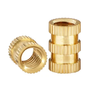 Injection-Molding Copper Knurled Threaded Inserts Through Hole Insert Blind Hole Copper Nut Imperial Straight Knurl Embedded Pieces M1-M10