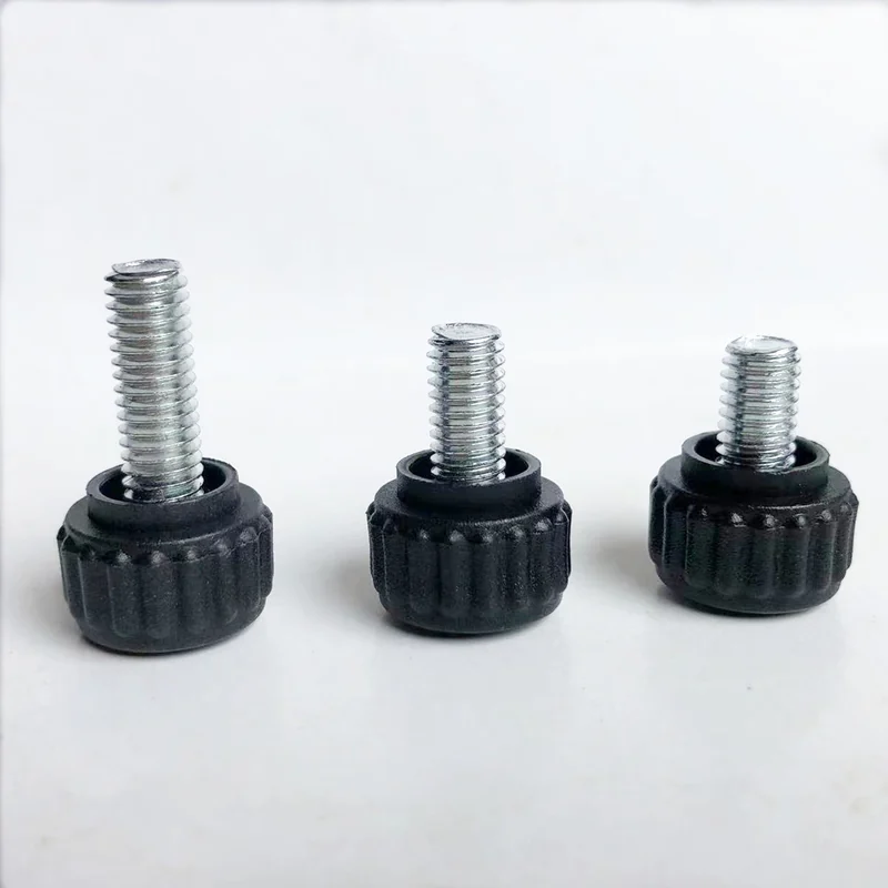 Thumb Screws Round Injection-Molding Carbon Steel Screws Rise Adjustable Handle Plastic Head CrunchM5M6
