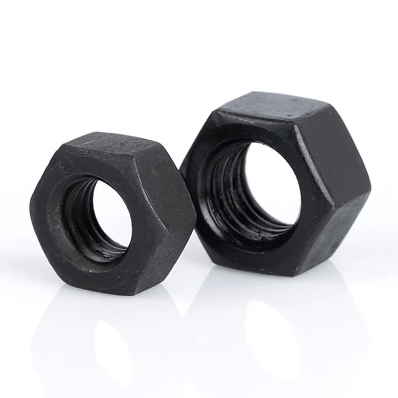Carbon Steel Blackened Grade 8.8 Hardened Hex Nuts Black Grade 4.8 Iron M2M3M4-M24