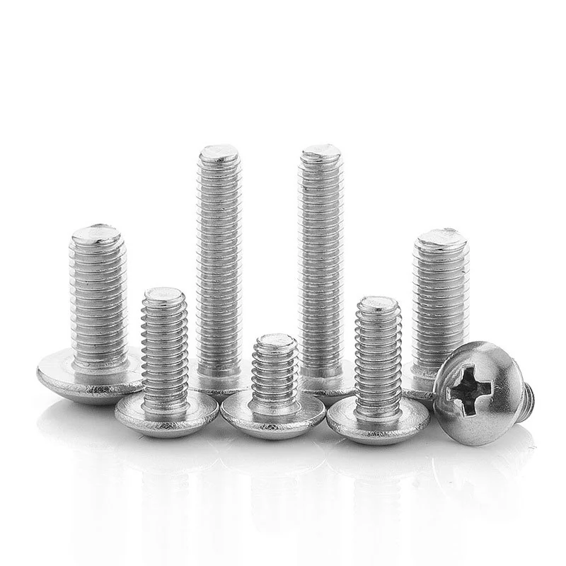 TM Nickel-Plated Large Truss Head Round Head Cross-Recessed Machine Screws Truss Head Large Head Mushroom Head M2M3M4M5M6