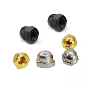 Hex Cap Type Nuts Light Head Nuts Plated Kim. Color Silver Color Fine Thread Cap Nut Ball Head Top Nut Protection Caps Nut