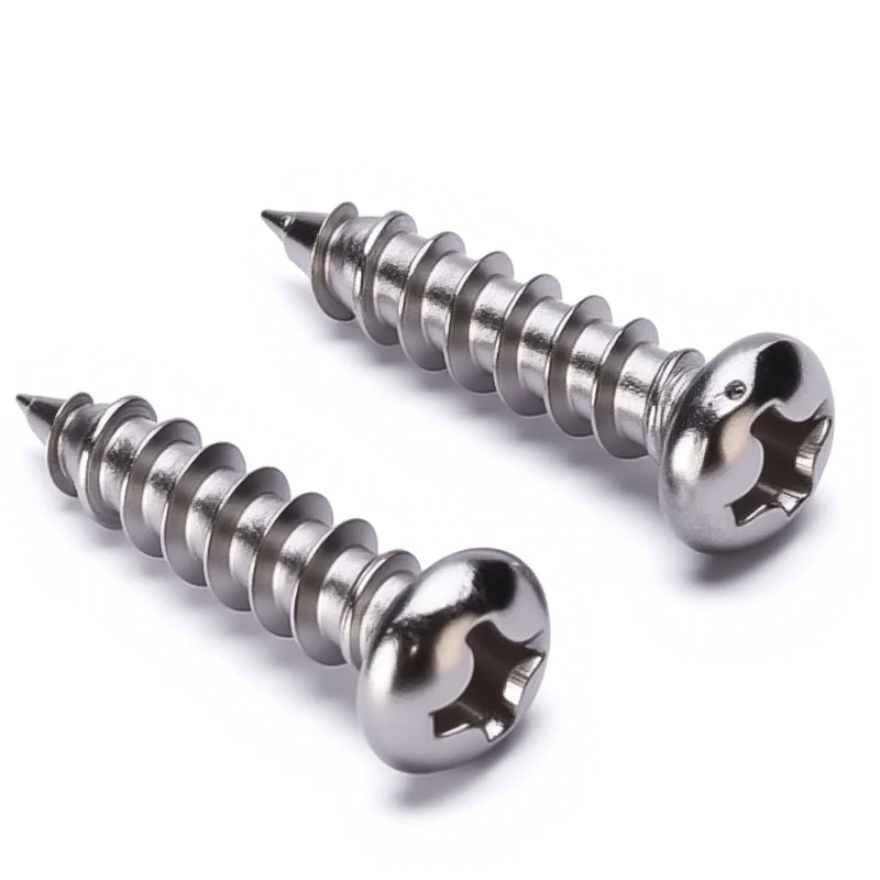 201 Stainless Steel Button Head Round Head Cross-Recessed Self-Tapping Screws Small Pan Head GB845