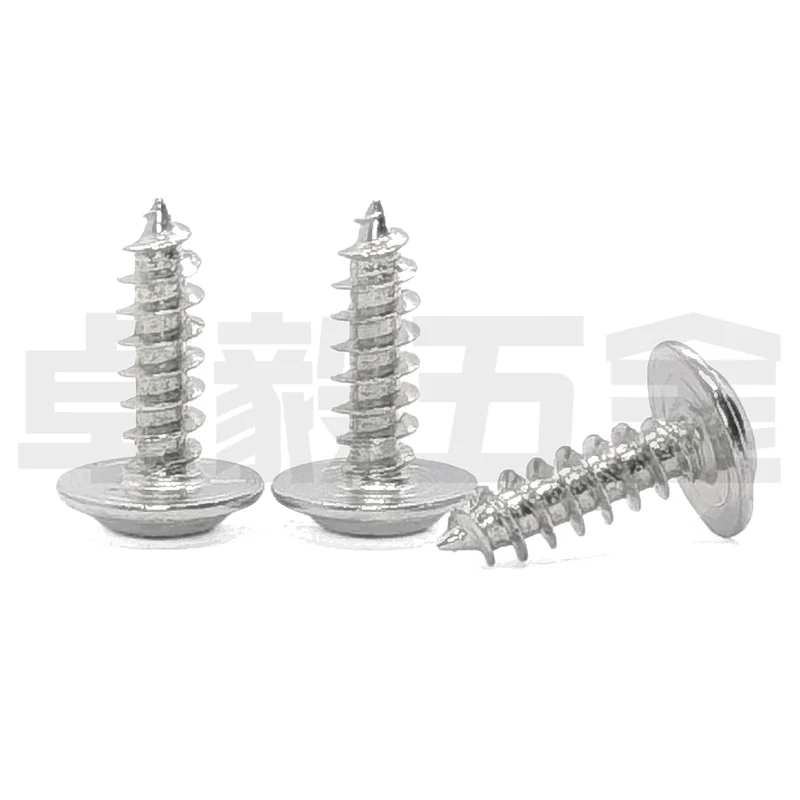 PWA Round Head With Washer Self-Tapping Screws Carbon Steel White Zinc-Plated Miniature M2M2.3M2.6M3M4