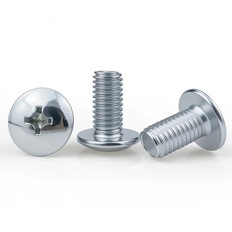 Zinc-Plated Large Truss Head Cross-Recessed Machine Screws Mushroom Head Truss Head