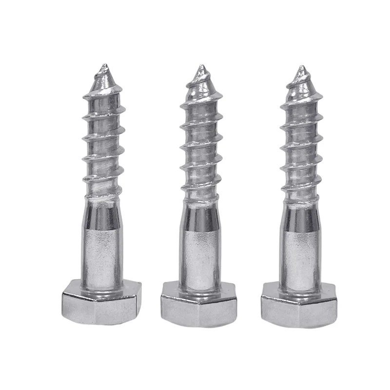 304 Stainless Steel Imperial Wood Thread Partially Threaded Self-Tapping Screws American Standard Hex Head Wood