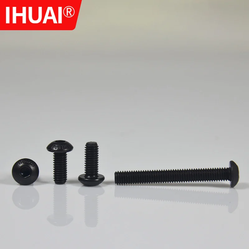 IHUAIWah Chang Hex Socket Screws 12.9Level Button Head Hex Socket Screws Mushroom Head Pan Head Socket Cap Screws M3M4M5