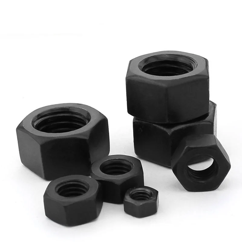 12.9Level High-Strength Hex Nuts Black Young Thread Hex Nuts Fine Thread Nuts M2M4M6M8M12M30