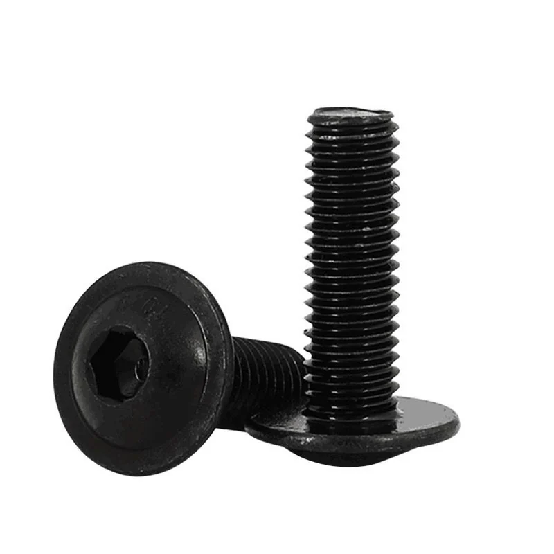 ISO7380-2 Button Head Hex Socket Screws With Washer Machine Blackened Grade 10.9 M3M4M5-M10 Pan Head