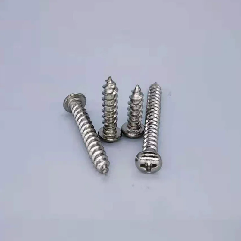 201 Stainless Steel Partial Round Cross-Recessed Round Head Self-Tapping Screws Pan Head Furniture M2-M6