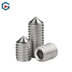304 Stainless Steel Cone Point Machine m Set Screws Hex Socket Headless M3M4M5M6M8