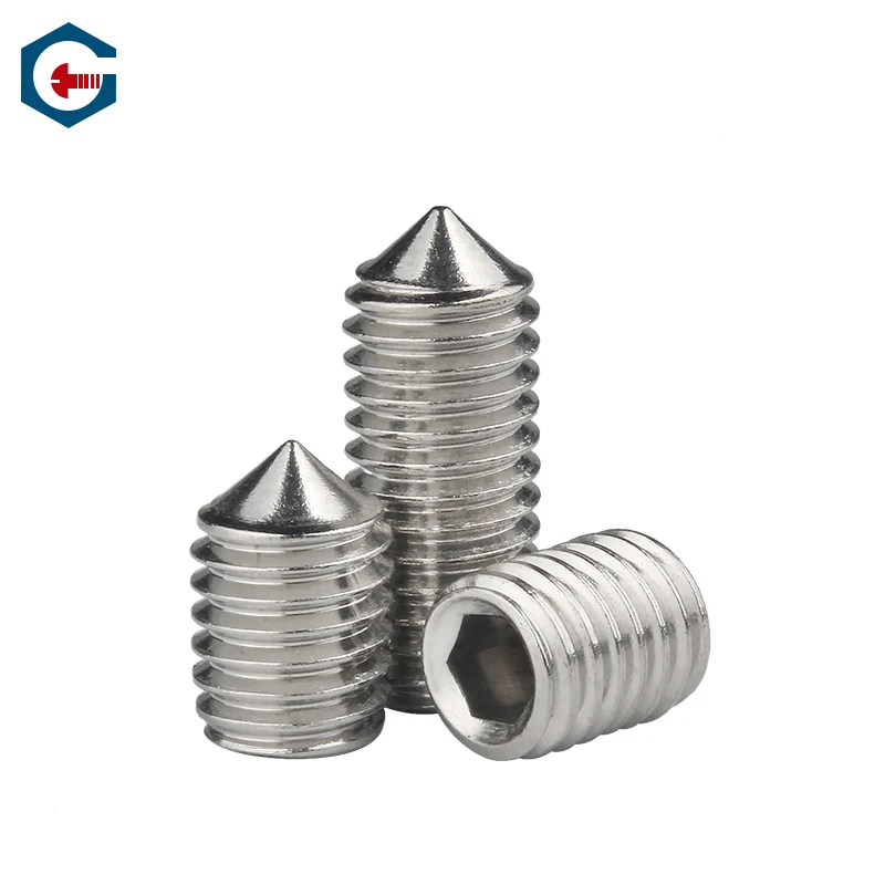 304 Stainless Steel Cone Point Machine m Set Screws Hex Socket Headless M3M4M5M6M8