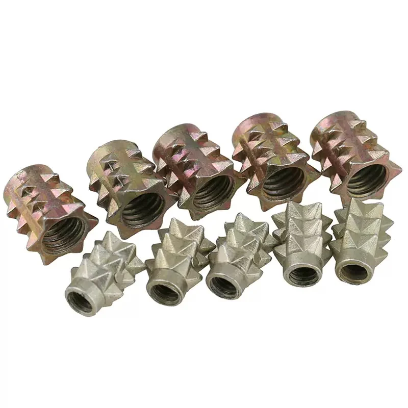 Zinc Alloy Stab Nut Furniture With Washer Pointed Stab Nuts No Suke. Embedded Nuts Internal Insert Nuts M4—M6