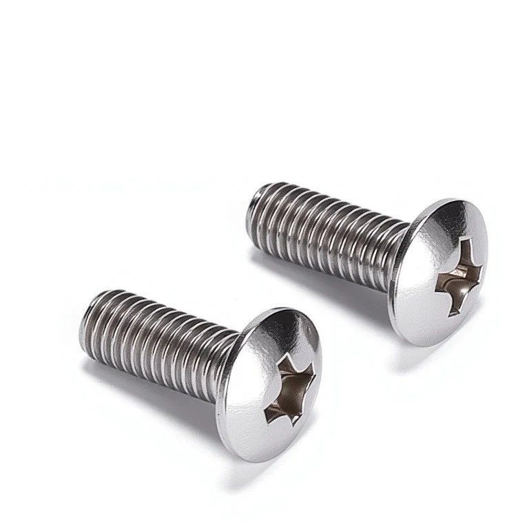 201 Stainless Steel Large Truss Head Cross-Recessed Screws Machine Mushroom Head M3M4M5M6