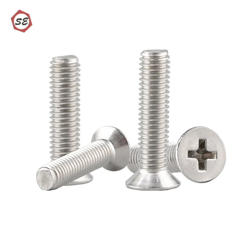 304 Stainless Steel Cross-Recessed Countersunk Head Screws Flat Head Small M2M2.5M3M4M5M6